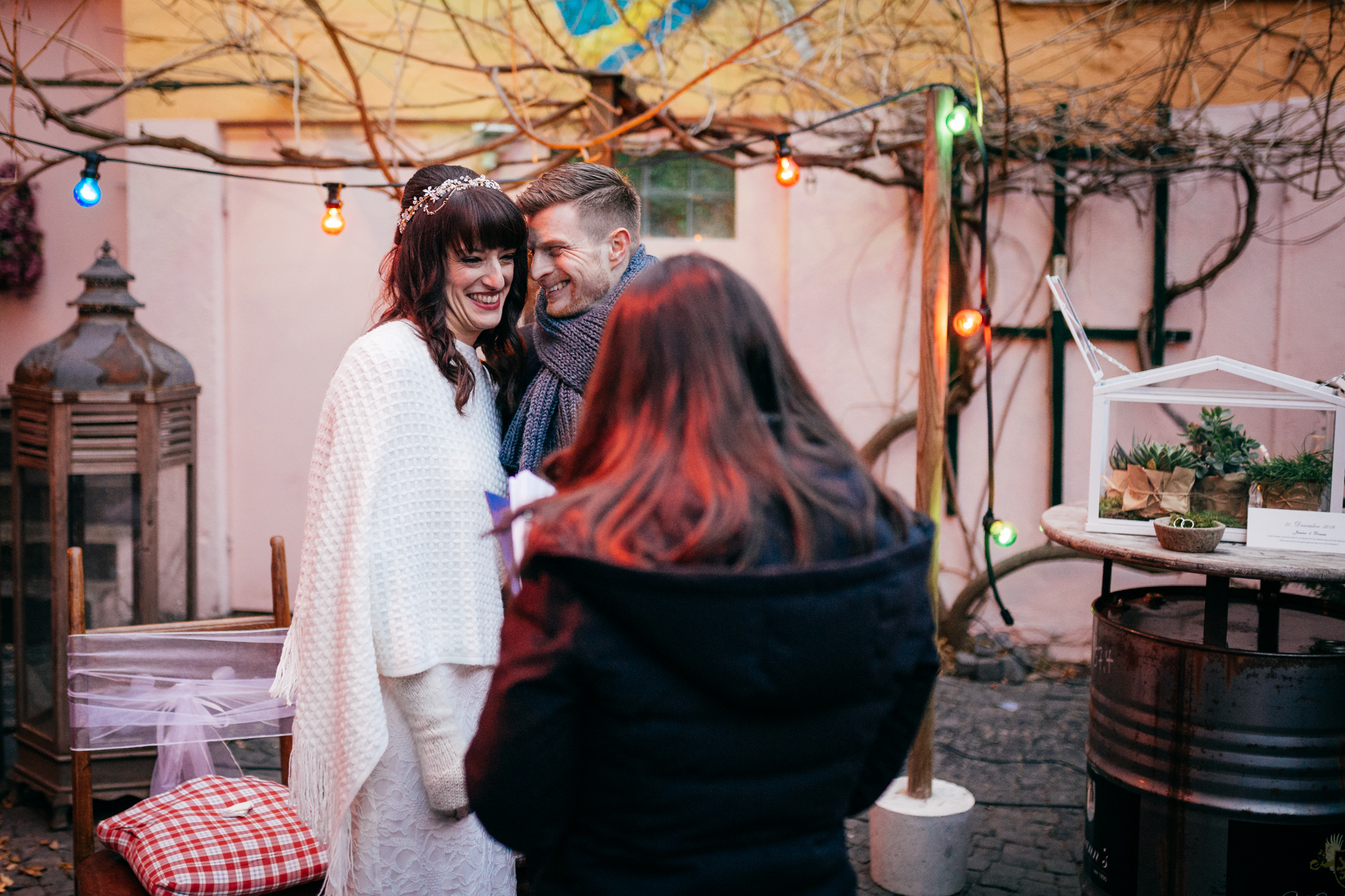 draußen heiraten im Winter