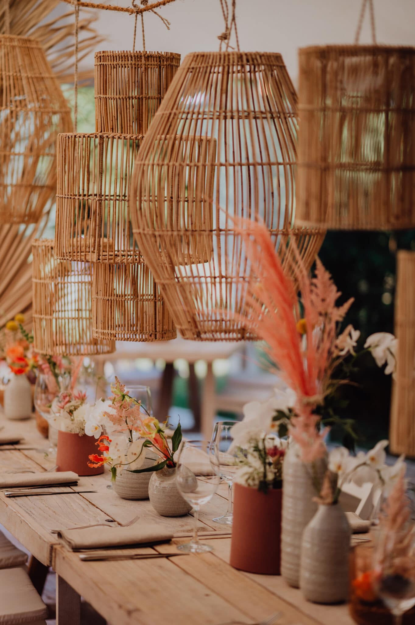 Gartenhochzeit mit Korbelementen Gartenhochzeit mit Korbelementen
